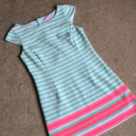 Lilly Pulitzer Lana Mint Green Cap Sleeved Dress - Picture 2 of 10